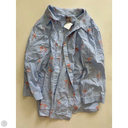 Top Long Sleeve By Chicos In Striped Pattern, Size: L