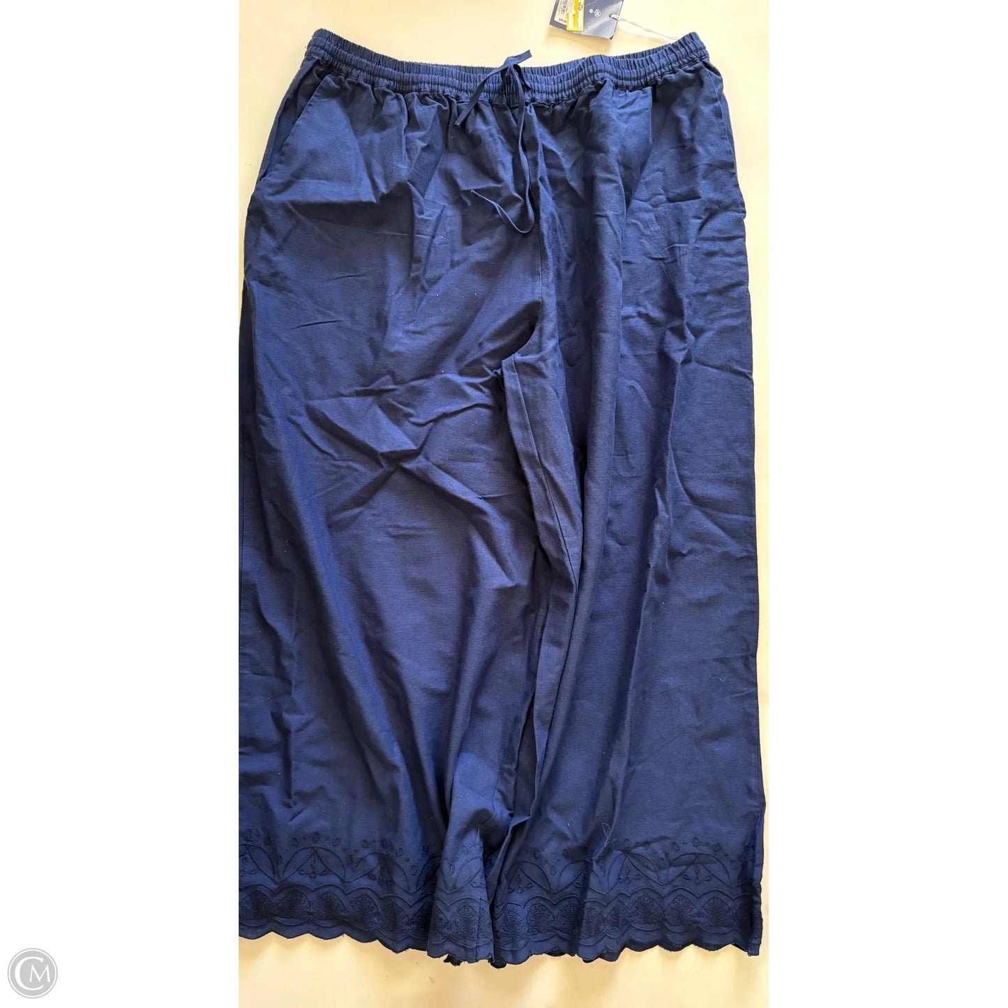 Pants Linen By Roller Rabbit In Navy, Size: Xl
