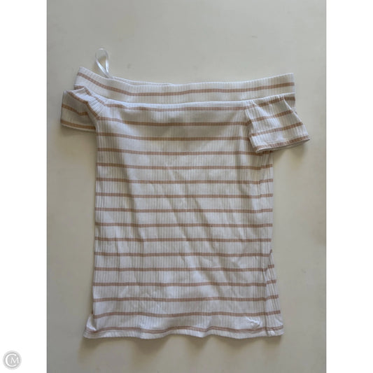 Top Short Sleeve By Loft In Striped Pattern, Size: M