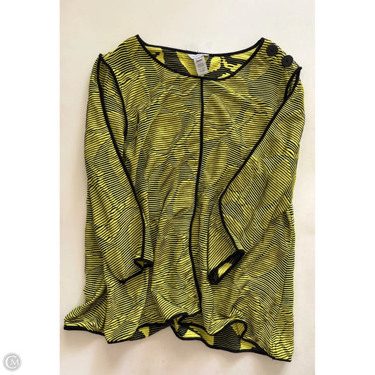 Top Long Sleeve By Multiples In Yellow, Size: Xl