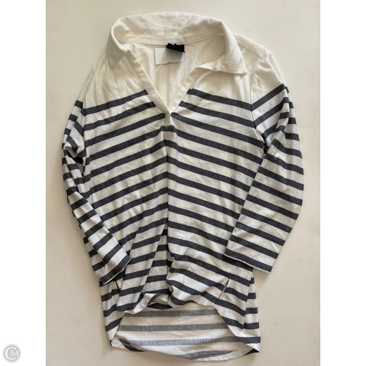 Top Long Sleeve By Bobeau In Striped Pattern, Size: L