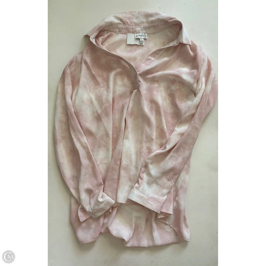Blouse Long Sleeve By Wonderly In Pink, Size: L