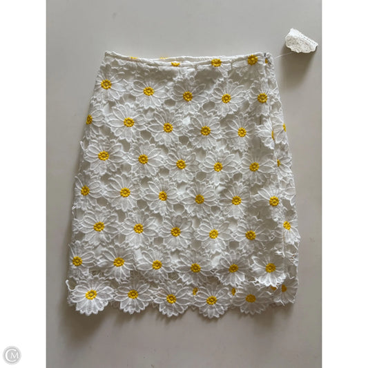 Skirt Mini & Short By Altard State In White & Yellow, Size: S