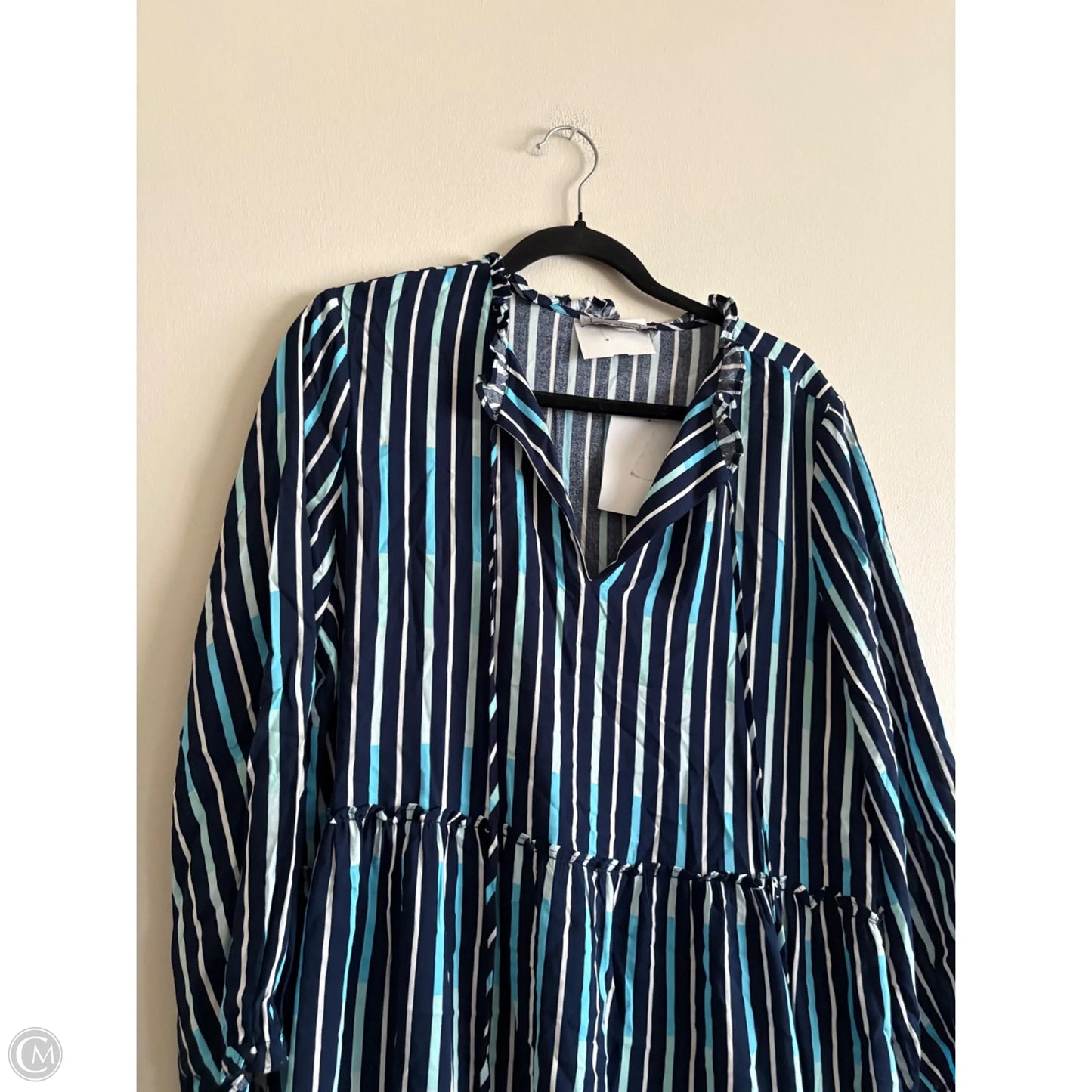 Dress Casual Midi By Dannyandnicole In Striped Pattern, Size: Xl