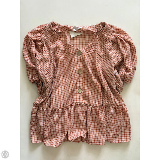 Top Short Sleeve By Lc Lauren Conrad In Orange, Size: 0x