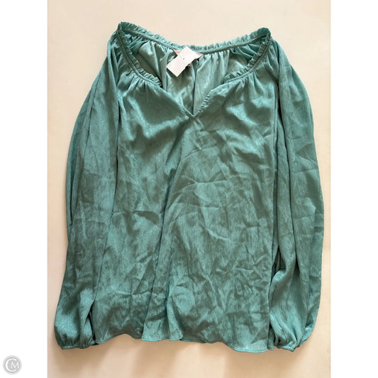 Blouse Long Sleeve By Lc Lauren Conrad In Green, Size: Xl