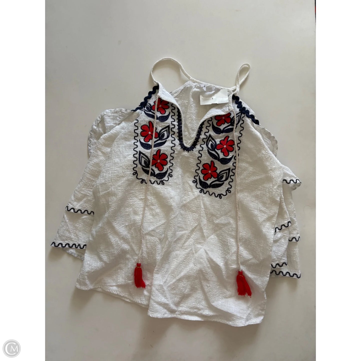 Top Long Sleeve By Thml In White, Size: Xs