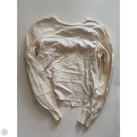 Top Long Sleeve By Madewell In Cream, Size: S