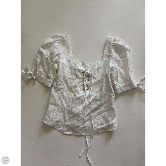 Top Short Sleeve By Bishop + Young In White, Size: Xs