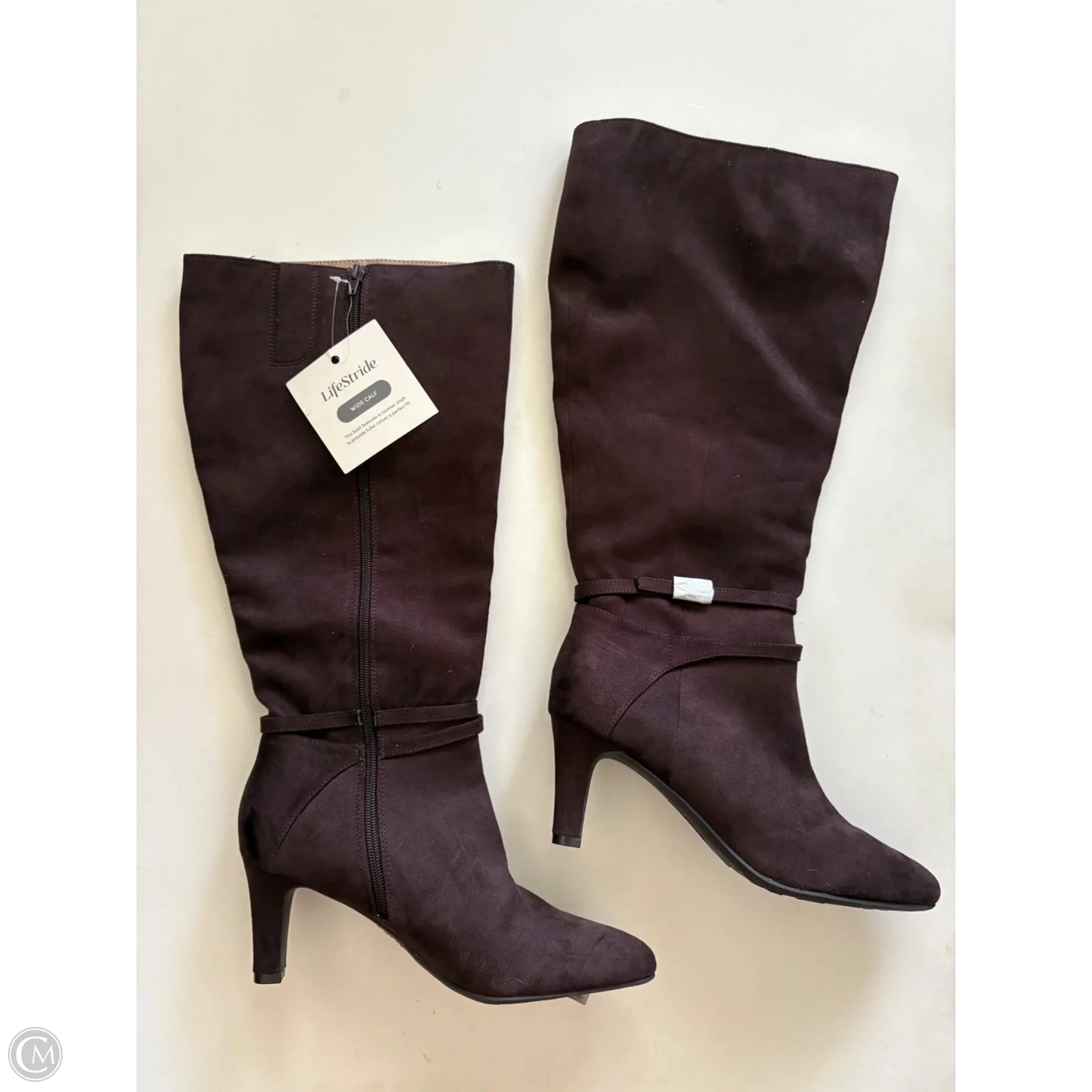 Boots Ankle Heels By Life Stride In Brown, Size: 11