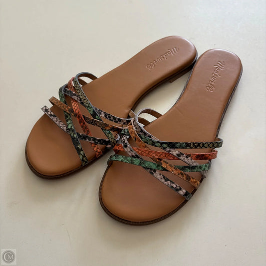 Sandals Flip Flops By Madewell In Multi-colored, Size: 7.5