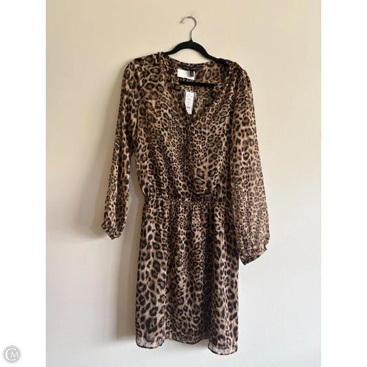 Dress Casual Midi By White House Black Market In Animal Print, Size: 8