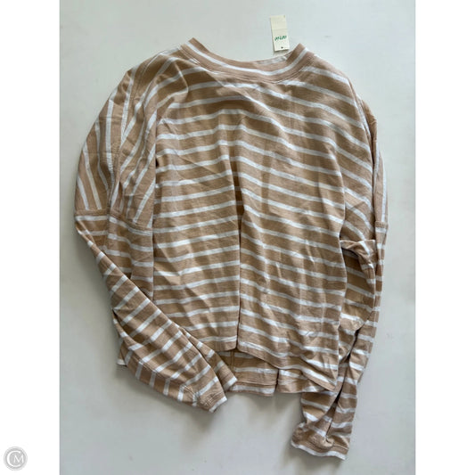 Top Long Sleeve By Aerie In Striped Pattern, Size: S