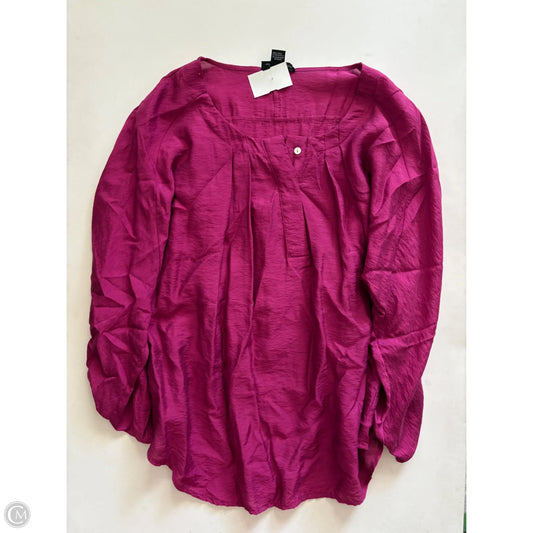 Blouse Long Sleeve By MIKKA In Pink, Size: M