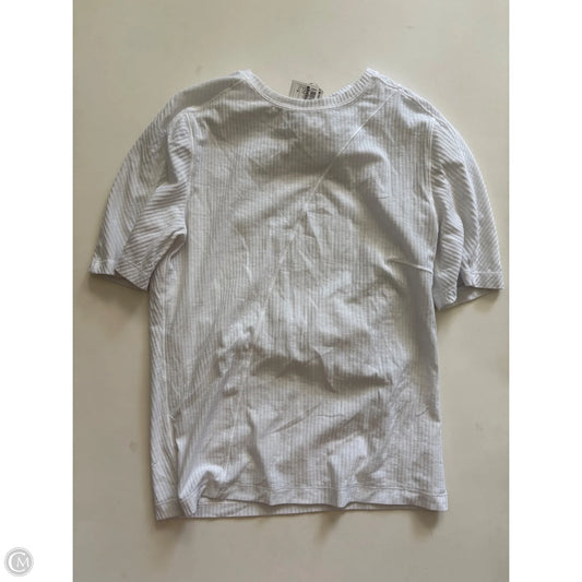 Athletic Top Short Sleeve By Lululemon In White, Size: M