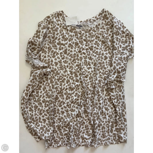 Top Short Sleeve By Old Navy In Animal Print, Size: 3x