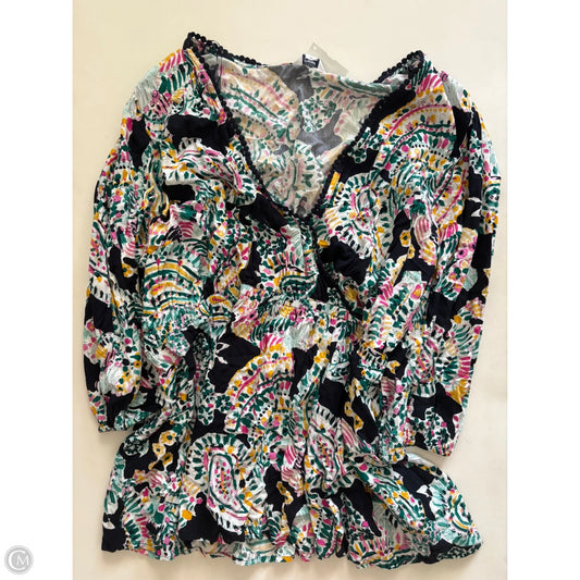 Top Long Sleeve By Crown And Ivy In Floral Print, Size: 3x