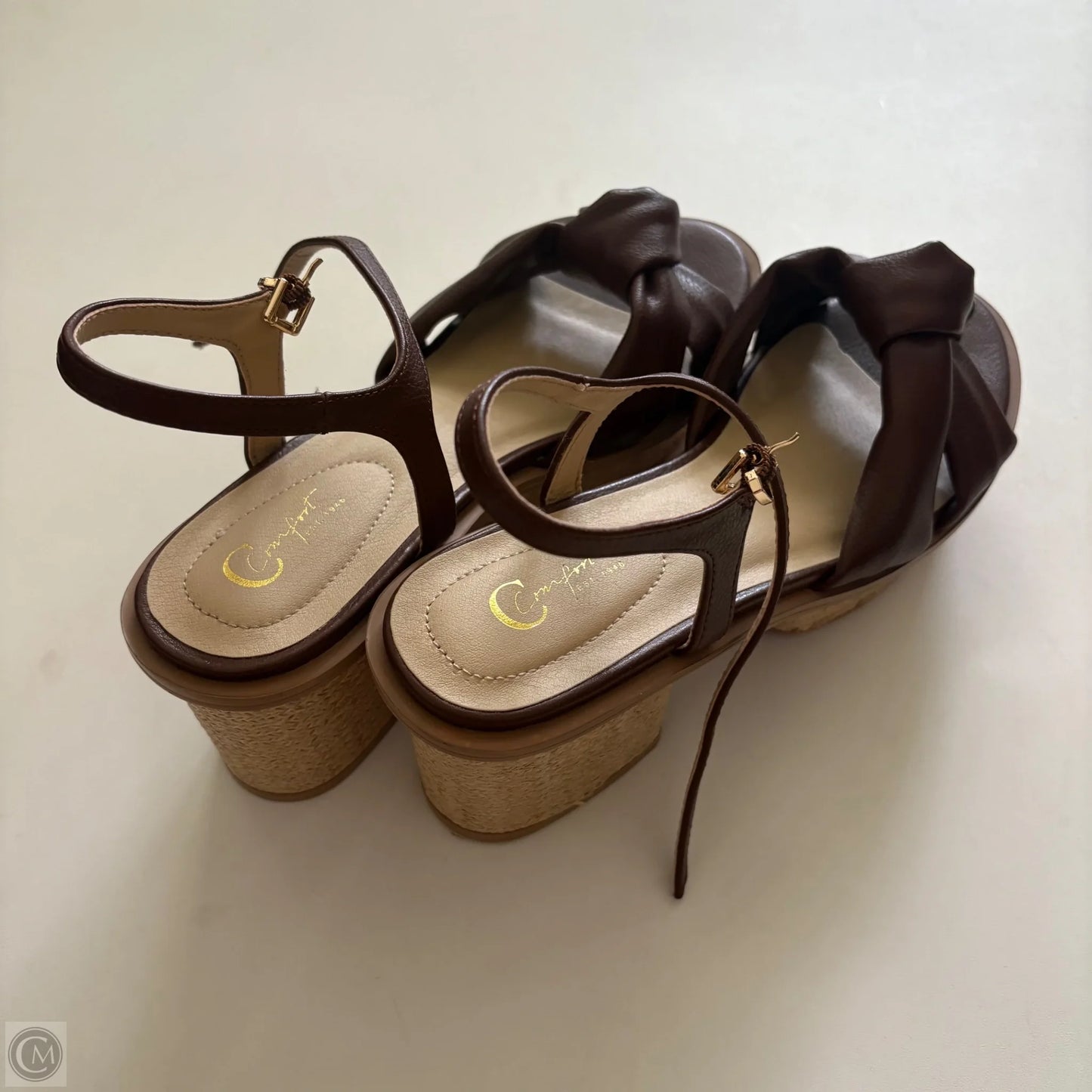 Shoes Heels Block By Cato In Brown, Size: 10