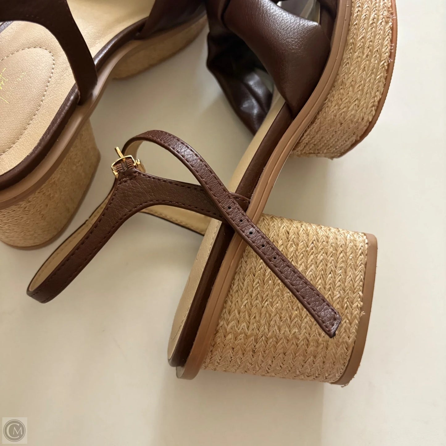 Shoes Heels Block By Cato In Brown, Size: 10