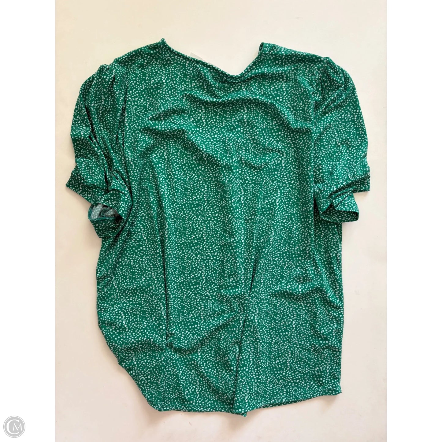 Blouse Short Sleeve By Adrianna Papell In Green, Size: Xl