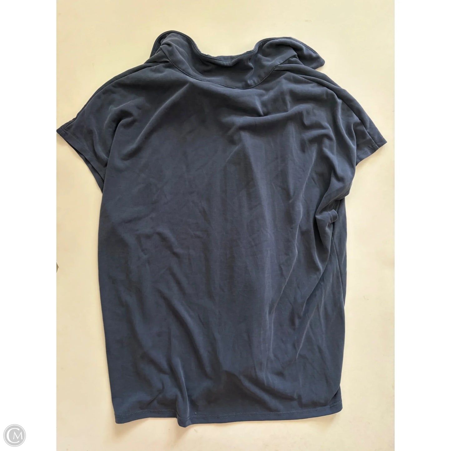 Blouse Short Sleeve By Green Envelope In Blue, Size: Xl