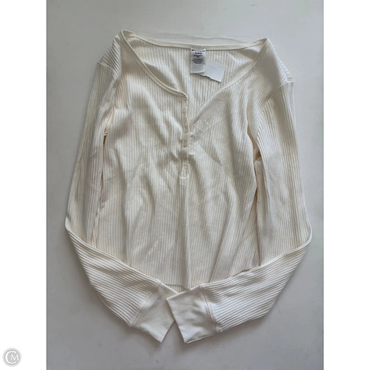 Top Long Sleeve By No Boundaries In Cream, Size: Xxsp