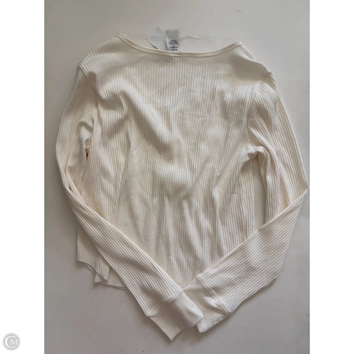 Top Long Sleeve By No Boundaries In Cream, Size: Xxsp
