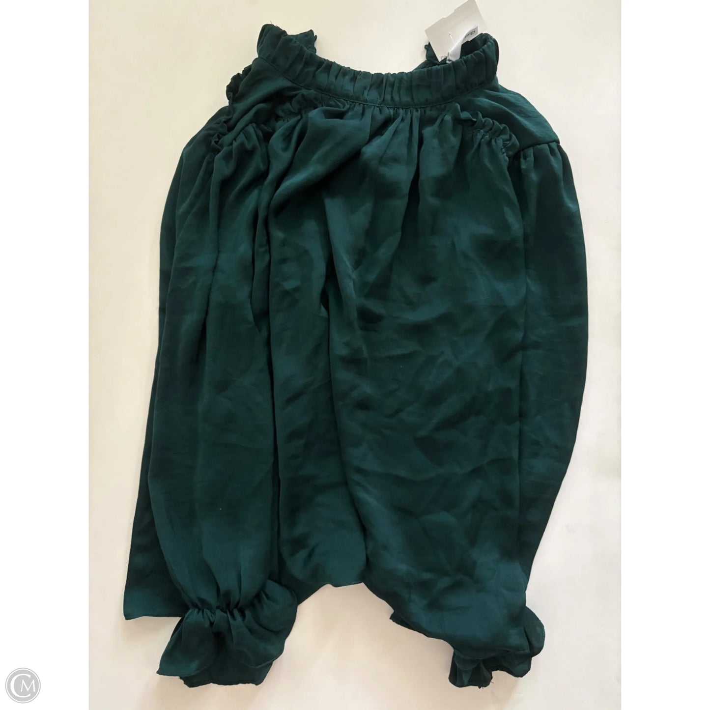 Blouse Long Sleeve By Glam In Green, Size: S