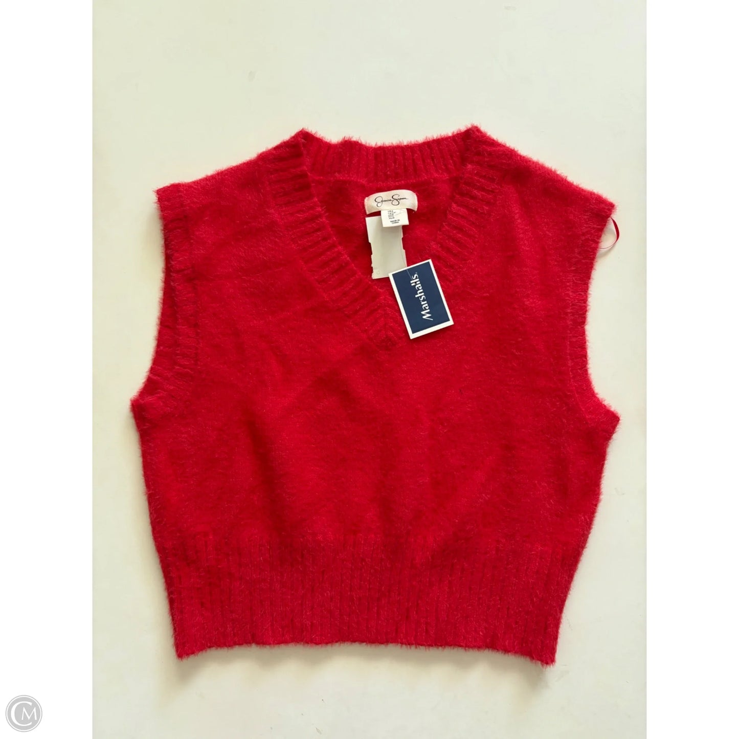 Vest Faux Fur & Sherpa By Jessica Simpson In Red, Size: S