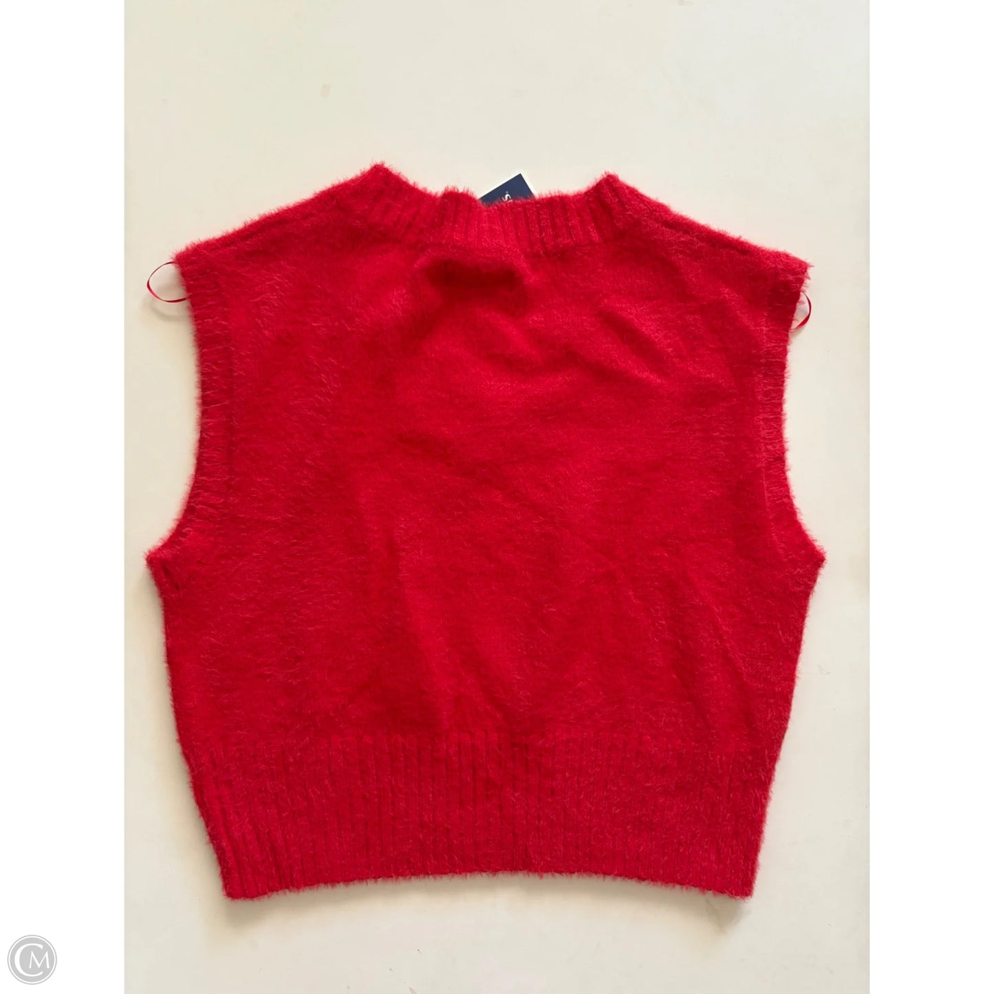 Vest Faux Fur & Sherpa By Jessica Simpson In Red, Size: S