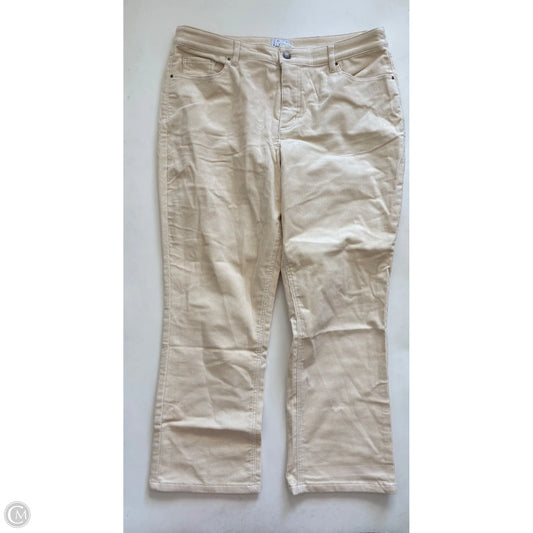 Pants Corduroy By Joan Rivers In Cream, Size: 14
