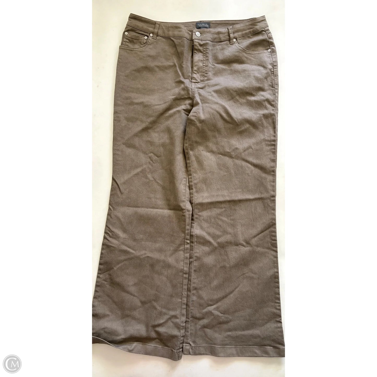 Jeans Flared By Any Body In Brown, Size: 14