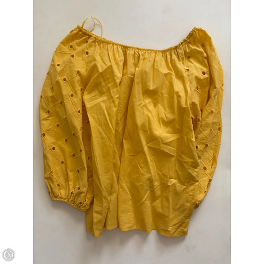 Top Short Sleeve By A New Day In Yellow, Size: M