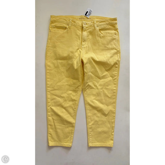 Jeans Straight By Michael By Michael Kors In Yellow, Size: 12