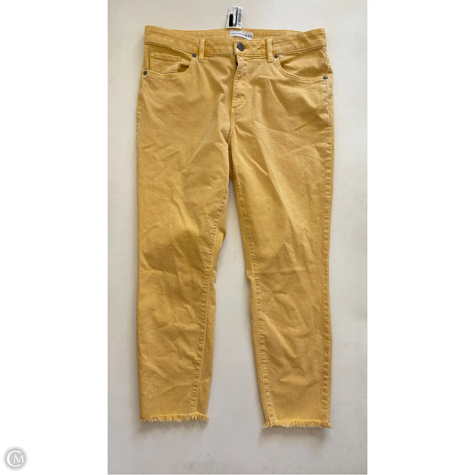 Jeans Straight By Loft In Yellow, Size: 10