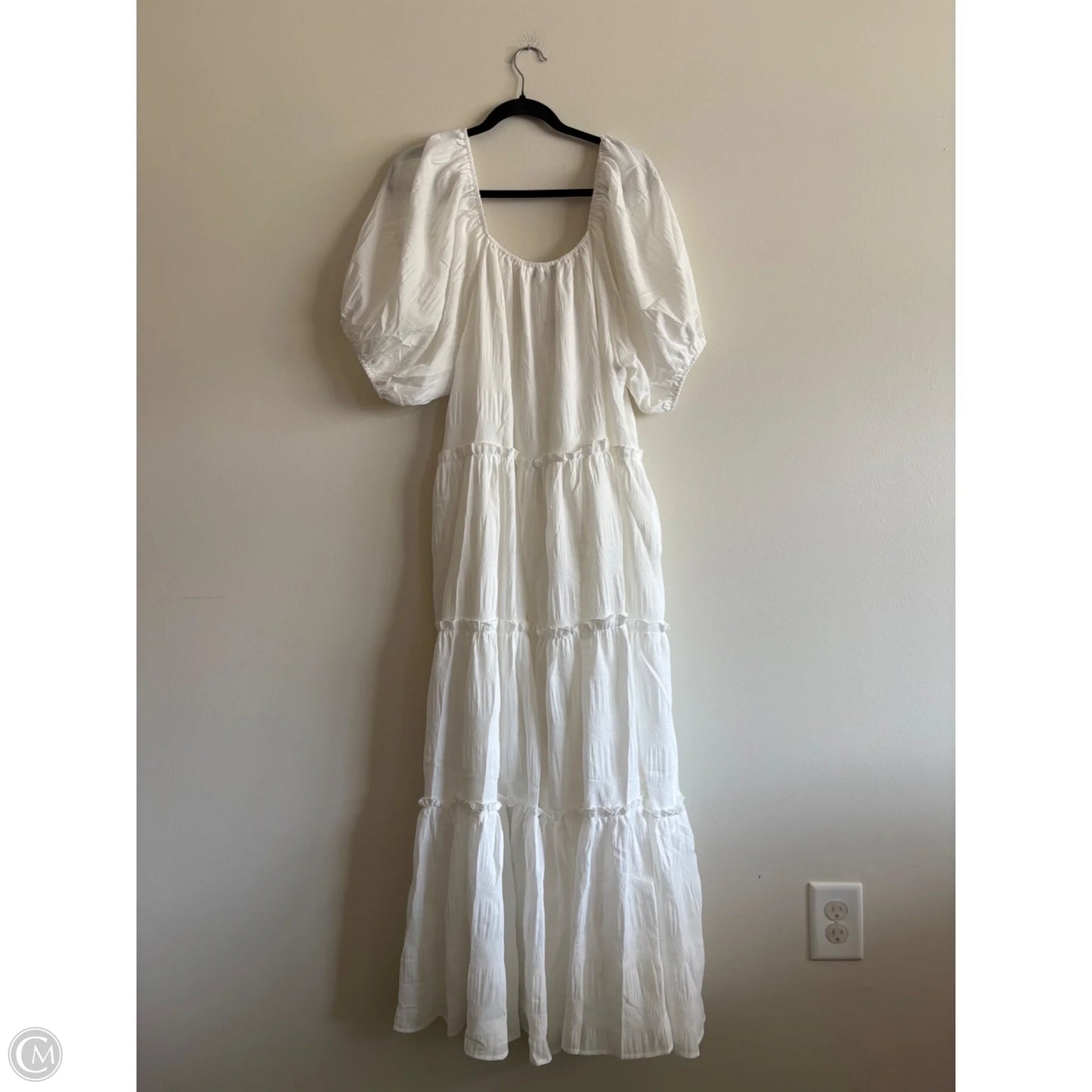 Dress Casual Maxi By Cmc In White, Size: 2x