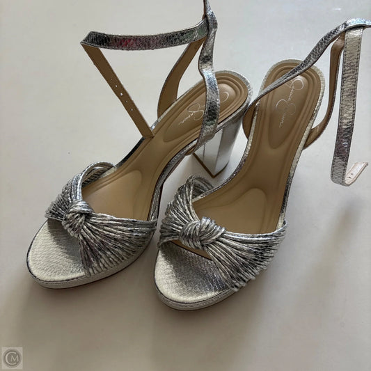 Shoes Heels Block By Jessica Simpson In Silver, Size: 8.5