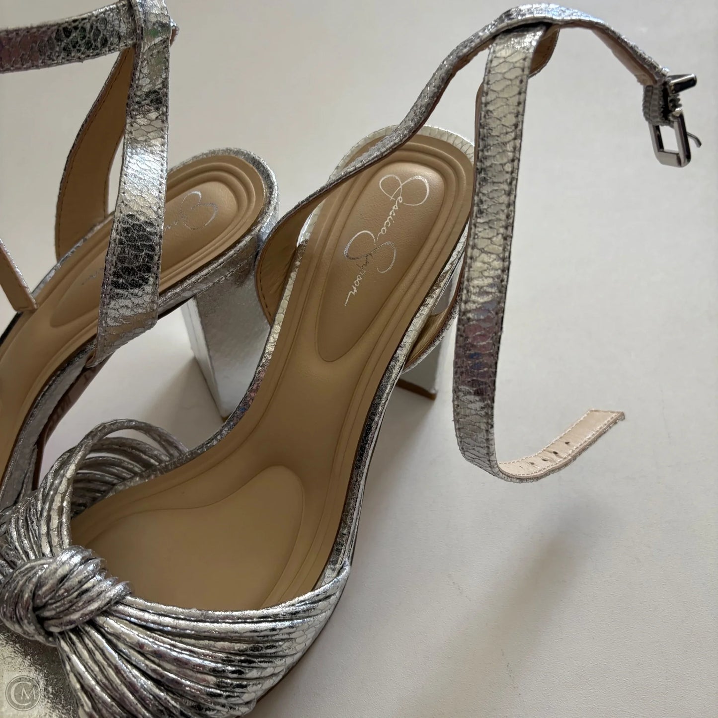 Shoes Heels Block By Jessica Simpson In Silver, Size: 8.5