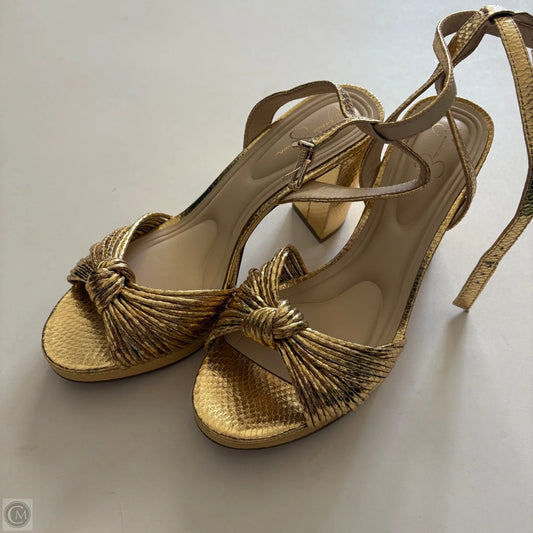 Shoes Heels Block By Jessica Simpson In Gold, Size: 8.5