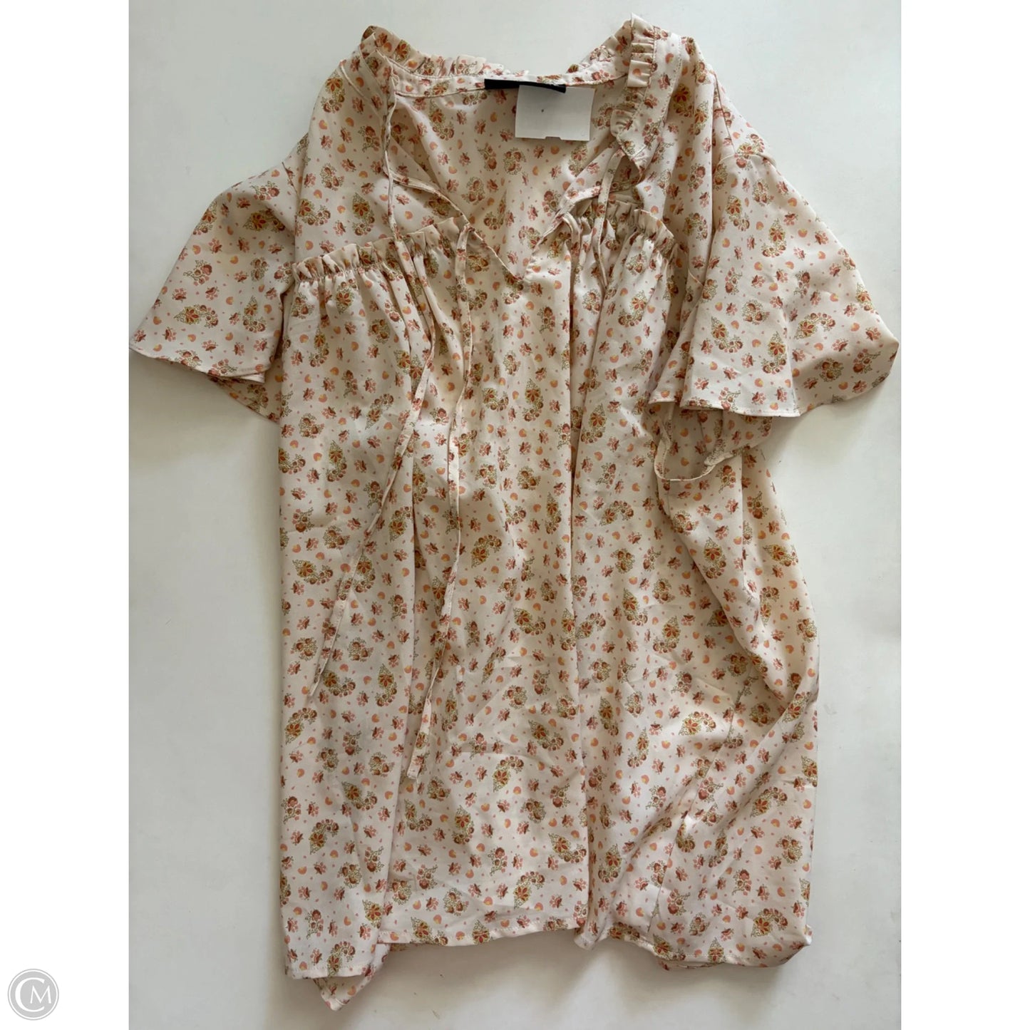 Blouse Short Sleeve By Lane Bryant In Peach, Size: 18