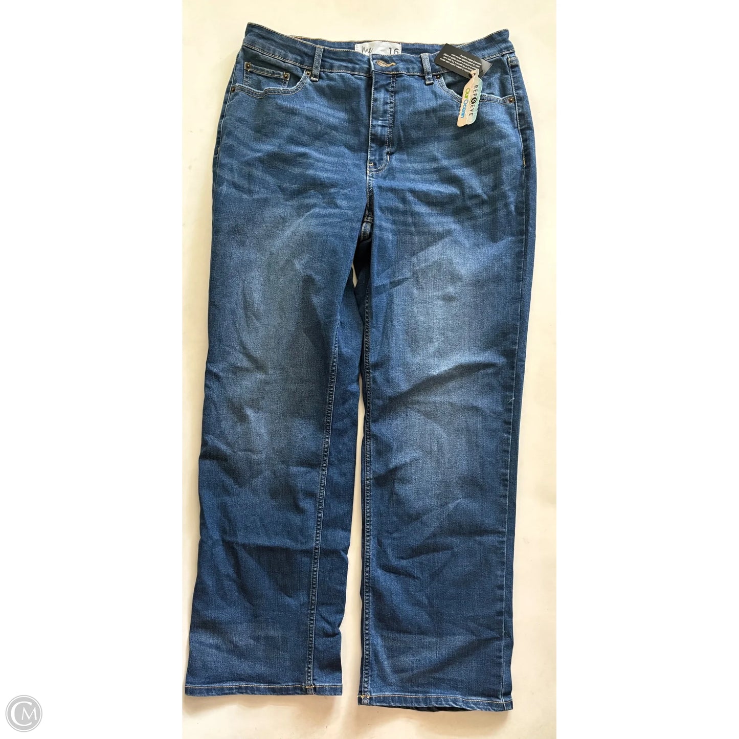Jeans Straight By Clothes Mentor In Blue, Size: 16