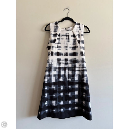 Dress Work By Calvin Klein In Black & Cream, Size: 10