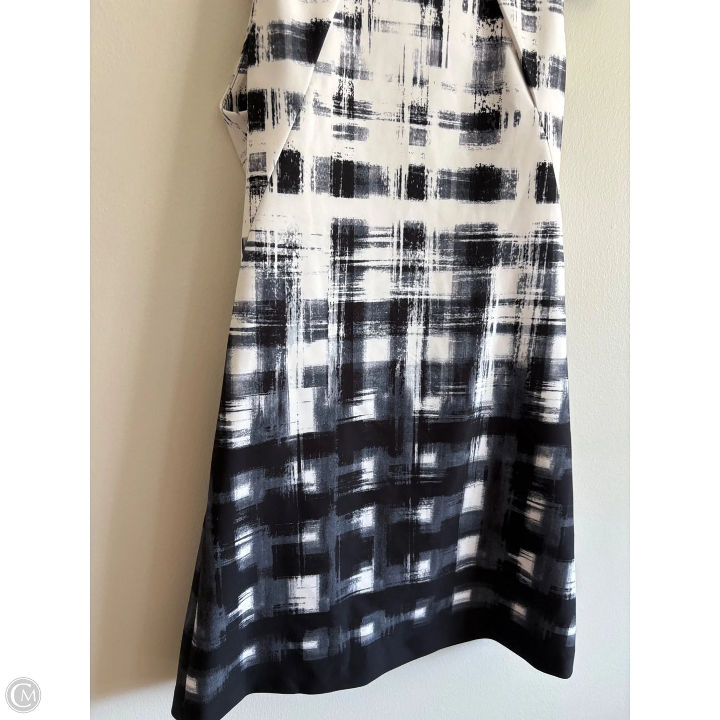Dress Work By Calvin Klein In Black & Cream, Size: 10