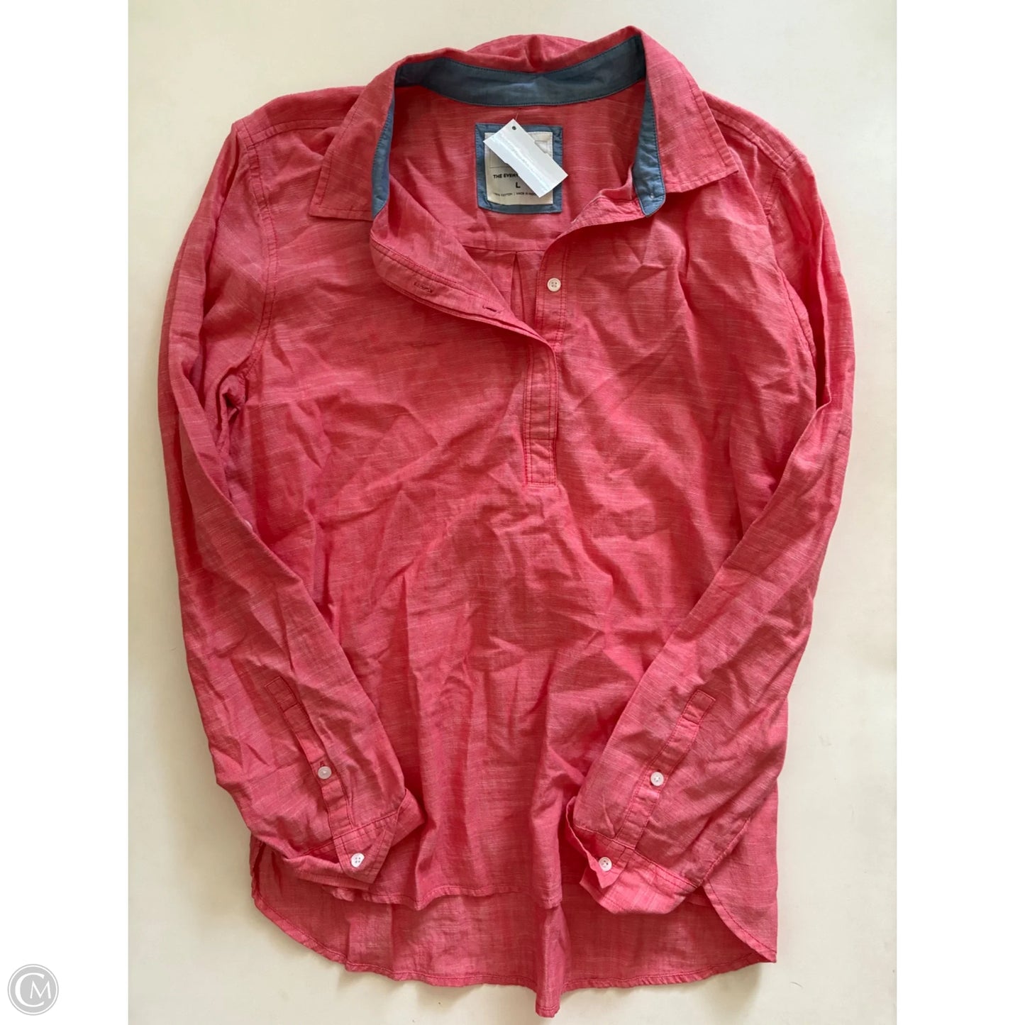 Top Long Sleeve By Sonoma In Red, Size: L