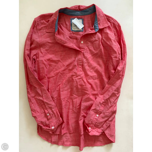 Top Long Sleeve By Sonoma In Red, Size: L