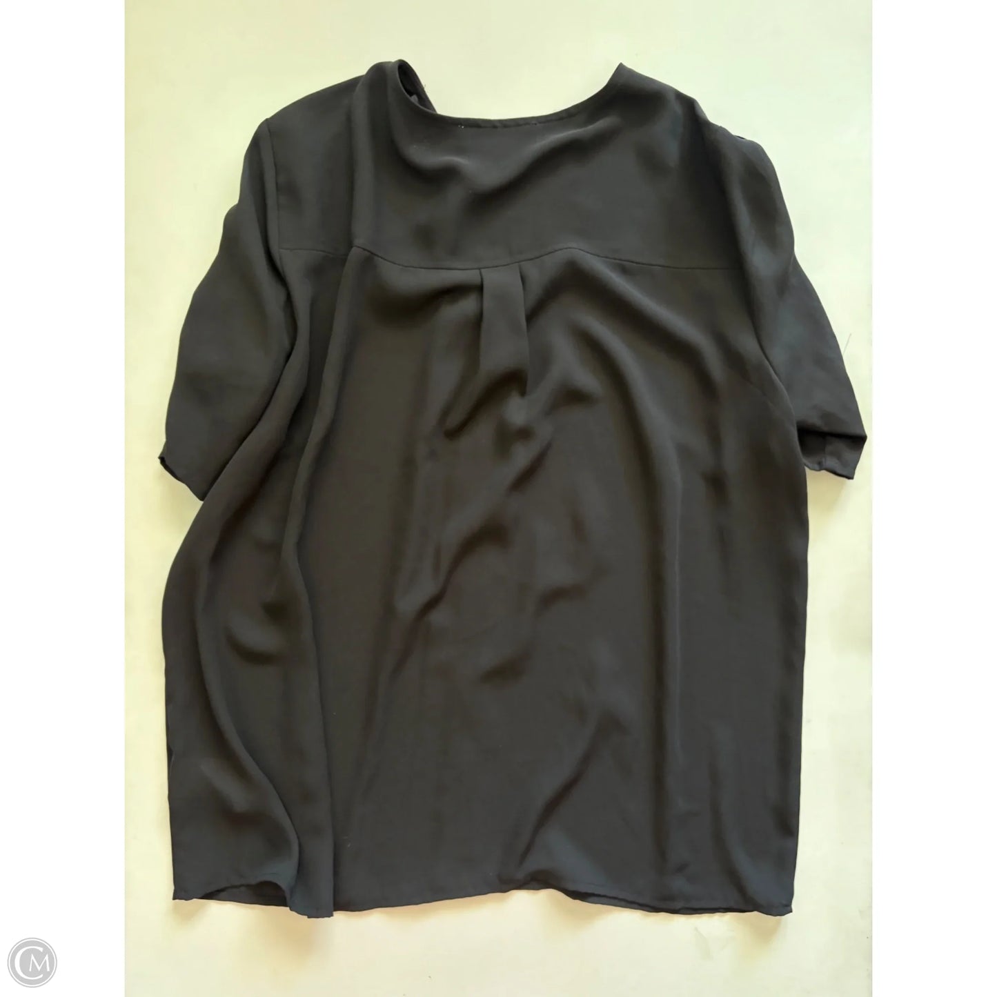 Blouse Short Sleeve By Michael By Michael Kors In Black, Size: L