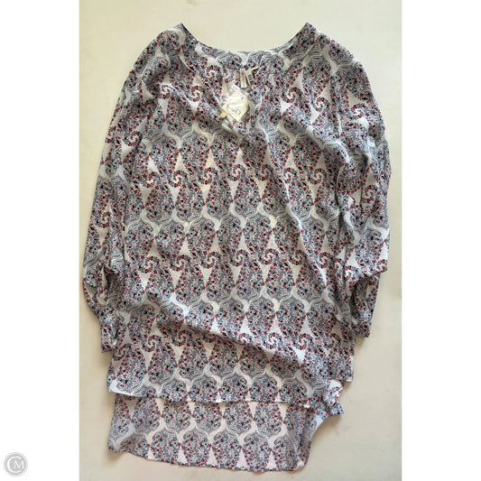 Blouse Long Sleeve By Cato In Floral Print, Size: 14