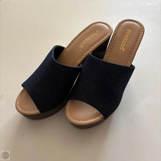 Shoes Heels Block By Shoedazzle In Blue, Size: 8