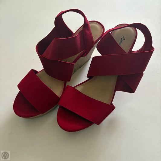 Shoes Heels Wedge By American Eagle Shoes In Red, Size: 11