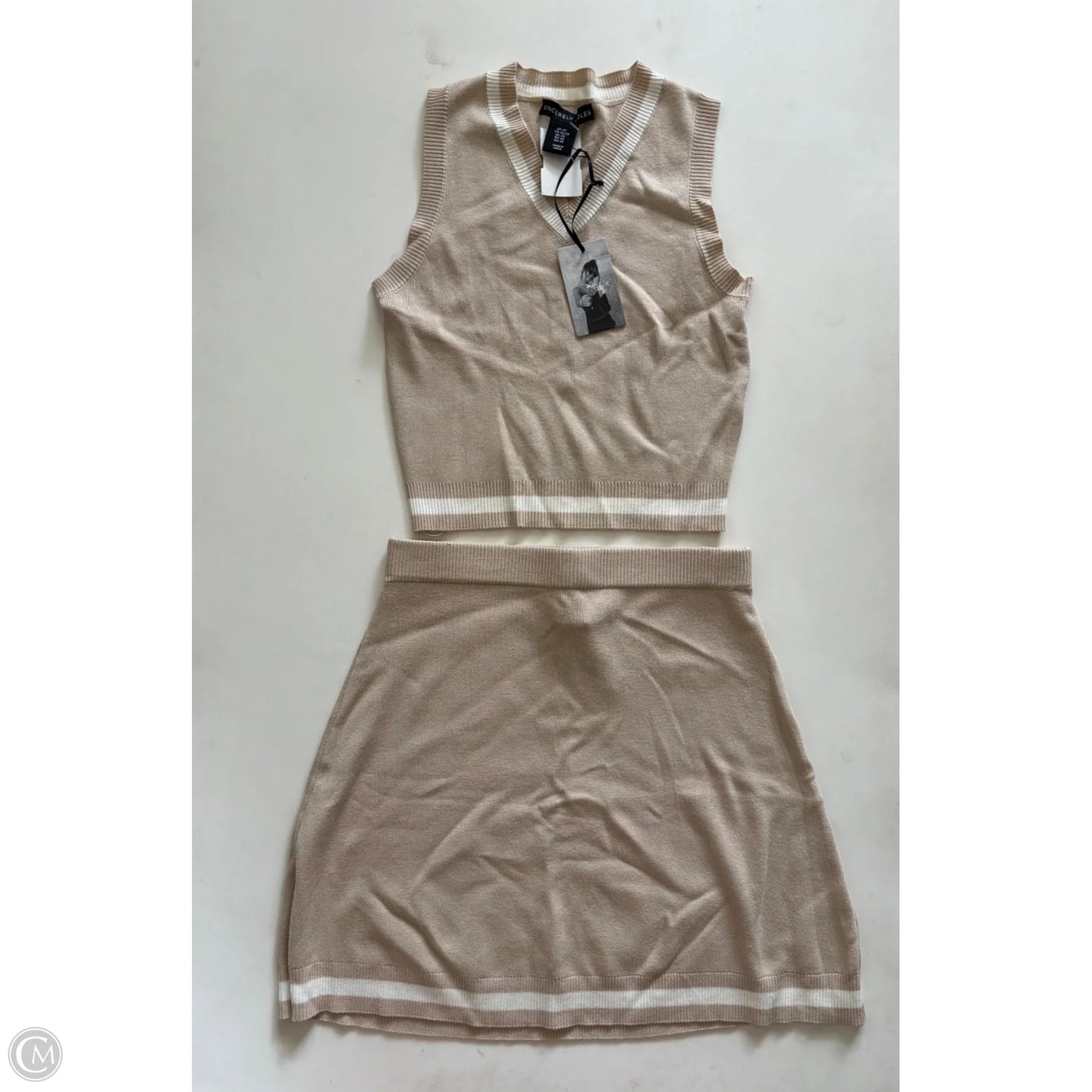 Skirt Set 2pc By Sincerely Jules In Tan, Size: Xs